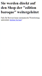 Mobile Screenshot of edition-baroque.de